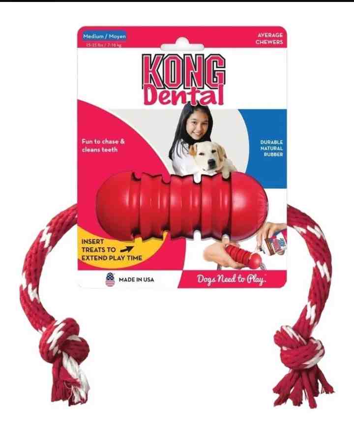 KONG DENTAL CON SOGA MEDIUM  DE 7 A 16 